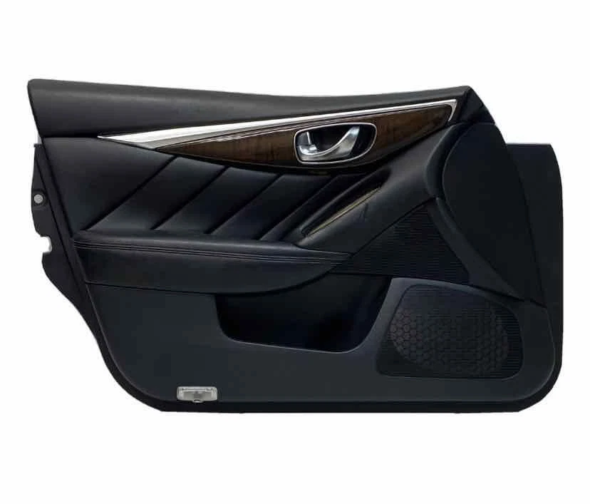 Infiniti Q50 door panel trim 14 21 front left side black assy OEM 809014GA0A - Image 1 of 4