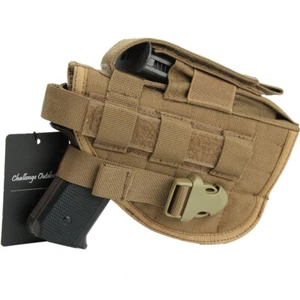 Tactical Molle Adjustable Pistol Holster for Right Hand Molle Pistol Holster Bag - Picture 1 of 19
