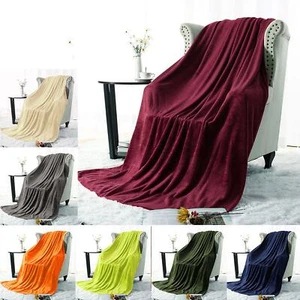 Manta de lana de franela para todas las estaciones lujo cómoda para sofá - Imagen 1 de 16