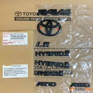 Toyota RAV4 Hybrid LE 2019-2021 Blackout Emblem Overlay Kit PT948-42198-02 - Picture 1 of 5