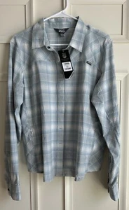 Orvis Women's Pro Stretch Long-Sleeved Shirt – Blue Plaid, Size Large - Picture 1 of 8