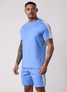 Gym King Core Plus Poly 2.0 Tee - Provence Blue/White T-shirt - Picture 1 of 5