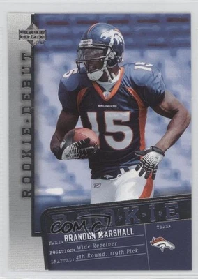 2006 Upper Deck Rookie Debut Rookie Brandon Marshall #137 RC - Image 1 of 2