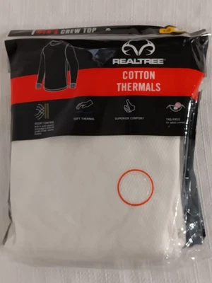 Realtree Mens Thermal Crew Top Baselayer Large Waffle Long John Scent Control  - Image 1 of 4