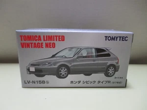 Tomica Limited Vintage Neo LV-N158b 1/64 Honda Civic Type R EK9 1997 Silver - Picture 1 of 3
