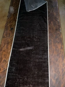 Two Full Yards Of Chocolate Brown Antique French Silk Velvet Millinary Fabric - Picture 1 of 6