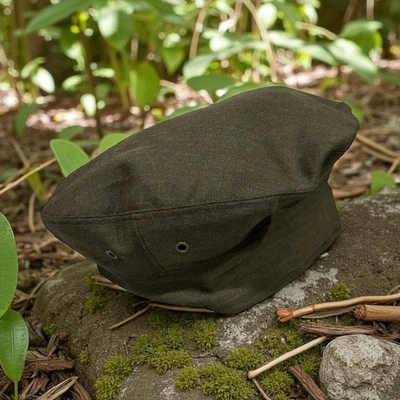 Vintage 90s Military Marine USMC Crown Service Cap Cover Sz 6 5/8 Hat Green - Image 1 of 4