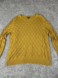 Damenpullover Modcloth XL Gold Stehkragen Gittergewebe - Bild 1 von 12