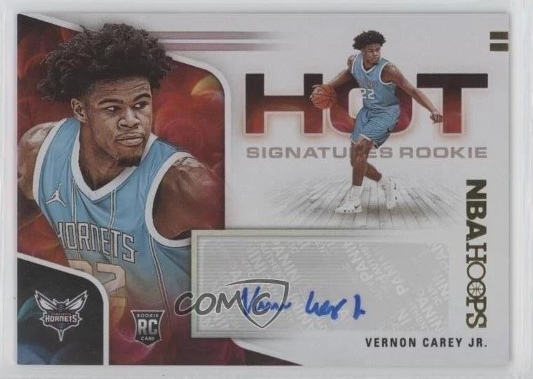 2020-21 Panini NBA Hoops Hot Signatures Rookies Vernon Carey Jr #HR-VCJ Auto RC - Image 1 of 2
