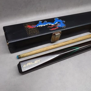 Riley Elite 2-Piece Snooker Cue 57" with Hard Carry Case & Chalks - Picture 1 of 7