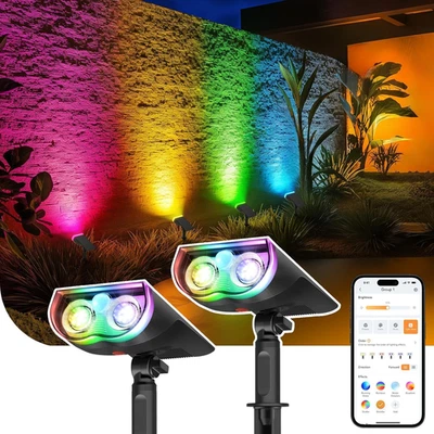 Linkind Smart Solar Lights Outdoor SL5 with Motion Sensor, APP Control Color Cha