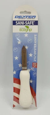 Cuchillo de ostra Dexter 2-3/4" punta biselada con Ecogrip Sani-Safe #S121PCP hecho en EE. UU. Foto 1 de 4