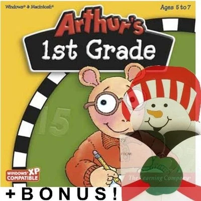 Arthur's 1st Grade Edutainment PC Software + Snowman Gift Box Mailer Bundle New - Image 1 of 4