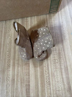 Disney Princesa Bebé Niño Pequeño 3 Botines Forrados de Piel de Gamuza Sintética Detalle de Lazo Estampado Dorado Foto 1 de 4