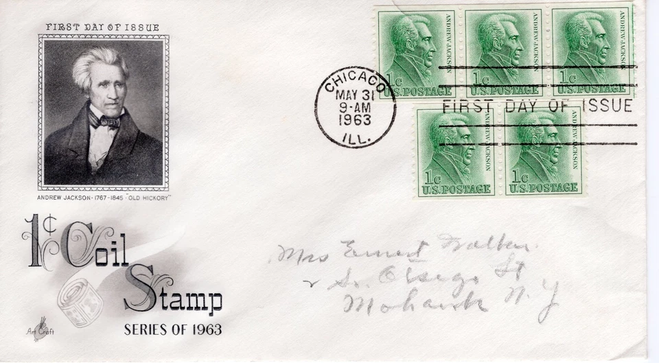 1 CENT COIL STAMP -1963 - DC1643 - Image 1 of 1