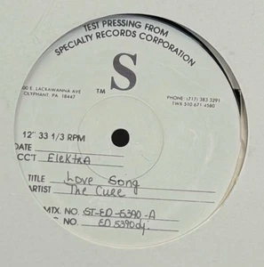 THE CURE LOVE SONG TEST PRESSING SPECIALITY RECORDS EX CONDITION - Picture 1 of 6