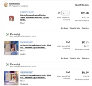 Authentic Disney Princess Series Blind Box Confirmed Figure Toy 14pcs/set - Picture 1 of 3