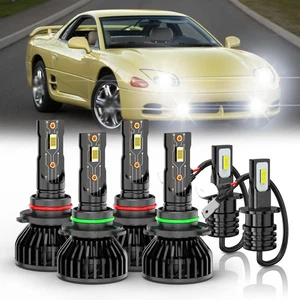 For Mitsubishi 3000GT 1994-1999 LED Headlight High Low Beam Fog Light Combo Kit - Picture 1 of 17