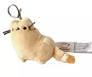 PUSHEEN KEYRING SOFT PLUSH TOY GUND CAT BAG HANGER KEY CHAIN METAL CLIP ON - Picture 1 of 3