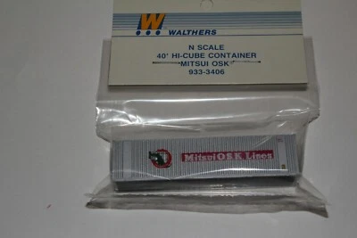 WALTHERS N SCALE #933-3406 40' HI-CUBE CONTAINER, MITSUI O.S.K. LINES, NEW - Image 1 of 4