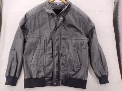 复古 Saddlery Cooper 夹克男式 XLT 黑色羊毛衬里外套黑色 — 第 1/4 张图片