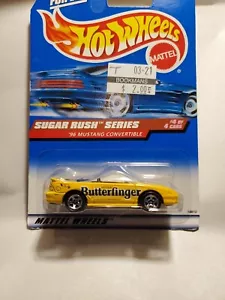 Mustang Convertible Hot Wheels Butterfinger Sugar Rush '96 De Colección Nuevo 1997 Dbn - Imagen 1 de 9