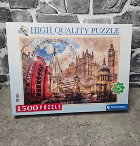 Clementoni 1500 Piece Jigsaw Puzzle Vintage London  Brand New And Sealed  - Picture 1 of 4