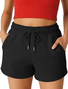 Damen Sweat Shorts - Baumwolle Sport Lounge Shorts für Training, Sommer Freizeit M - Bild 1 von 6