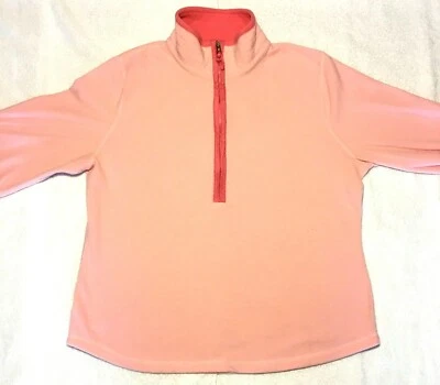 Eddie Bauer Mujer Grande Rosa 1/2 Cremallera Pullover Logo Campamento Exterior Caminata Capa Base Foto 1 de 4