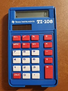 Texas Instruments TI-108 Basic Solar Calculator  Classroom Item - Picture 1 of 6
