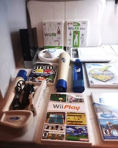Black Nintendo Wii Console RVL-001 Bundle with 6 Wii Games, UDraw, Bal. Bd., +++ - Picture 1 of 2