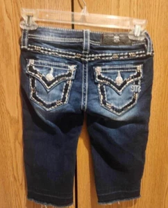 Girls NWT MISS ME Denim Jean Capris Style Tribe Border Size 10 Free Shipping - Picture 1 of 2