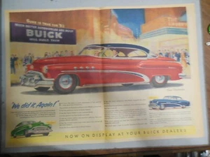 Buick Car Ad: We Did It Again for 1952 Buick I ! 1952 Huge ! : 15 x 22 inches - Picture 1 of 1