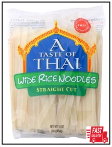 Taste Of Thai Noodle Rice gluten free Extra wide 16 Ounce Pack of 1 - Picture 1 of 1