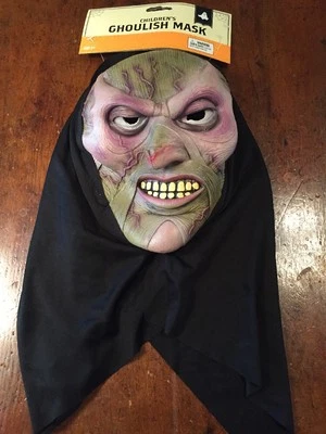 NWTs Children's Ghoulish Halloween Spooky Mask Vinyl Age 3+ Full Head - Image 1 of 4