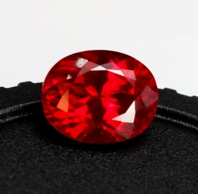 Natural 6.55 Ct Red Ruby Oval Cut Burmese Certified Loose Gemstone With Gift - Image 1 of 4