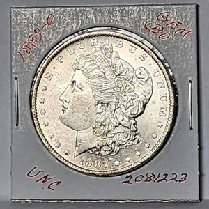 1887-O MORGAN SILVER DOLLAR GEM BU BLAST WHITE SHARP STRIKE #2081223-134V - Picture 1 of 6