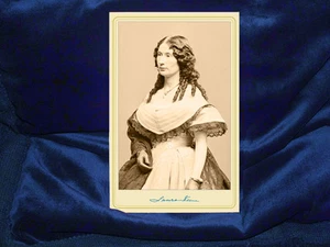 LAURA KEENE Favorite Lincoln Actress Cabinet Card Photo Vintage Photo Autograph - Bild 1 von 3
