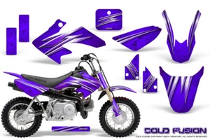 HONDA CRF 50 GRAPHICS KIT CREATORX DECALS STICKERS COLD FUSION PURPLE - Picture 1 of 1