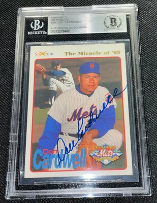 DON CARDWELL SIGNED 1969 NEW YORK METS 1994 SPECTRUM #18 BECKETT AUTHENTICATED - Image 1 of 2