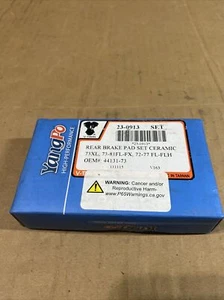 Ceramic Rear Brake Pad Set for Harley Davidson by V-Twin - Picture 1 of 5