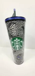 Starbucks Halloween Glow in The Dark Cold Cup Skull 24oz Venti - Picture 1 of 4