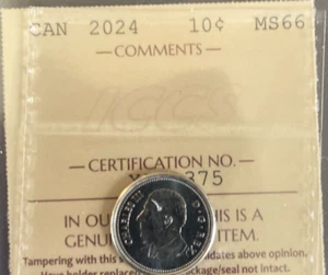 Canada - 10 cents - 2024 - ICCS Certified - MS-66 - Picture 1 of 3