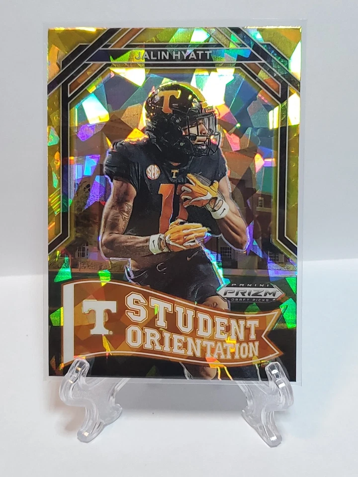 Jalin Hyatt [RC] - Gold Ice Student Orientation - 2023 Panini Prizm Draft Picks  - Image 1 of 1
