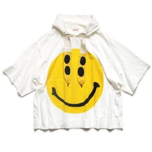 KAPITAL 18.5 rain smile hood tee t-shirt white new - Picture 1 of 12