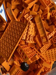 Original Lego gemischt orange Konvolut 500g Ziegelplatte Fliese Neigung Türfenster ändern - Bild 1 von 5
