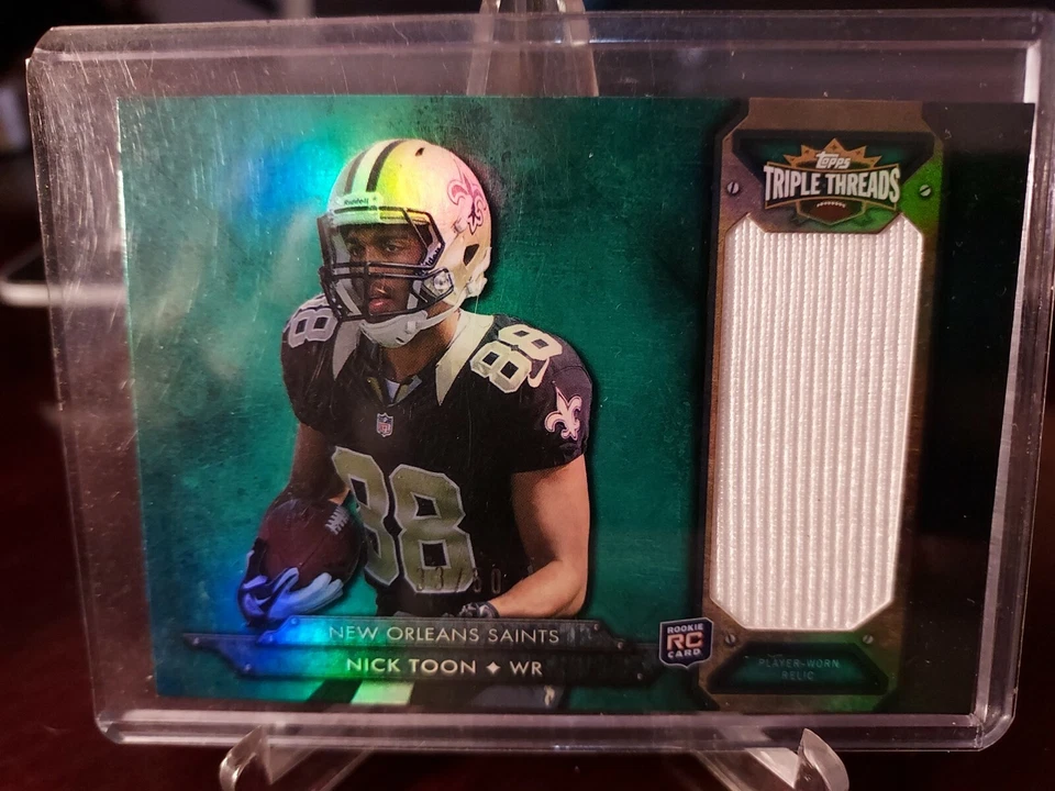 2012 Topps Triple Threads Jumbo Relic Emerald #33/50 Nick Toon #TTRJR-36 Rookie - Image 1 of 4