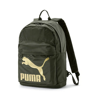 Puma Rucksack Originals Backpack Grün Gold Tasche Freizeit Sport Schule NEU  - Bild 1 von 3