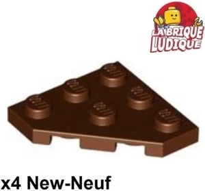 Lego 4x Wing Wedge Plate 3x3 Cut Corner Brown/Reddish Brown 2450 NEW - Picture 1 of 1