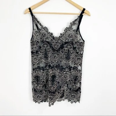 Blusa Camisola Aritzia 1-01 Babaton Franck Encaje Talla S Cuello en V Multicolor Transparente Foto 1 de 4